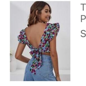 OS Floral Top, Shein